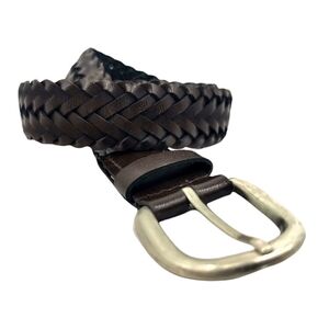 Women's EUC Braided Dark Brown Adjustable Belt